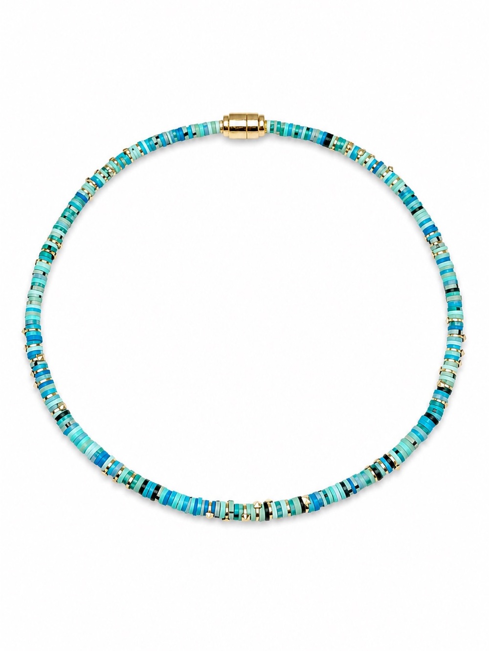 Kendra Scott Reece Gold Wrap Bracelet Choker Sea Turquoise Blue Mix
